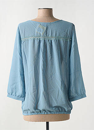 Blouse manches 3/4 manches 3/4 bleu ARELINE femme