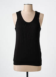 Débardeur stretch sans manche noir BLACK LABEL femme