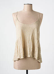 Top tissage jersey fines bretelles beige AMERICAN VINTAGE femme