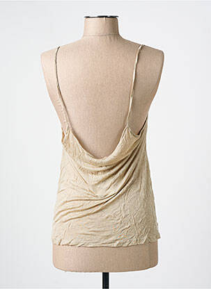 Top tissage jersey fines bretelles beige AMERICAN VINTAGE femme