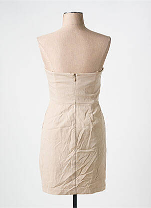 Robe courte sans manche sans manche beige BCBGMAXAZRIA femme