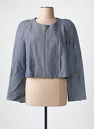 Veste casual col rond bleu LES PETITES... femme