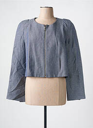 Veste casual col rond bleu LES PETITES... femme