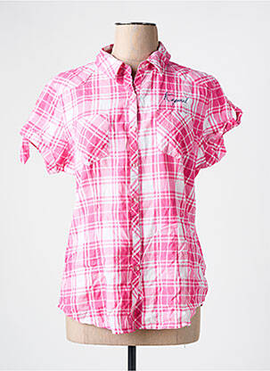 Chemisier coupe cintrée manches courtes rose KAPORAL femme