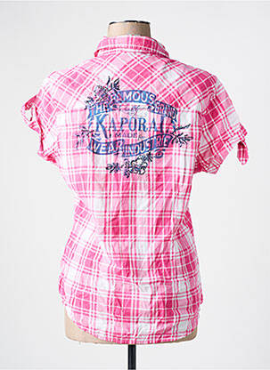 Chemisier coupe cintrée manches courtes rose KAPORAL femme