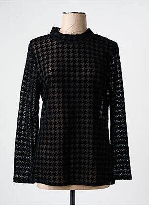 Top coupe cintrée manches longues noir AMY&CLO femme