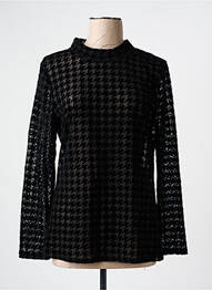 Top coupe cintrée manches longues noir AMY&CLO femme
