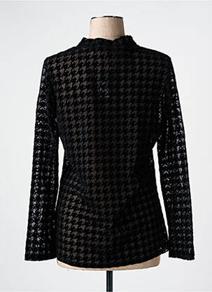 Top coupe cintrée manches longues noir AMY&CLO femme
