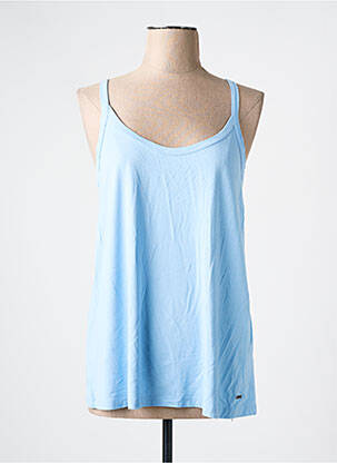 Top tissage jersey fines bretelles bleu NO SECRET femme