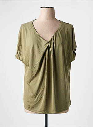 T-shirt coupe droite manches courtes vert VAN-DOS femme