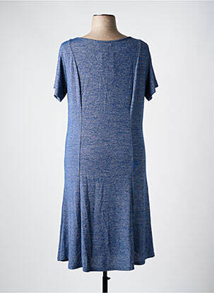 Robe mi-longue manches courtes manches courtes bleu NANA BELLE femme