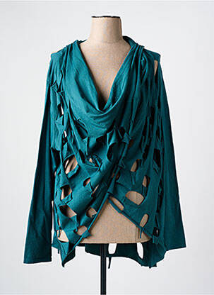 Gilet manches longues bleu PIMENT ROUGE pour femme