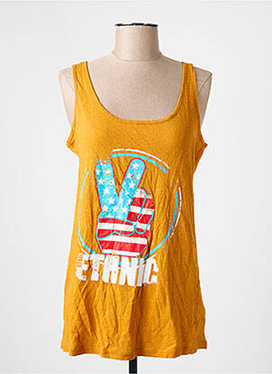 Débardeur jaune REBEL ETHNIC pour femme