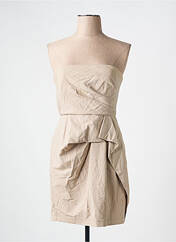 Robe courte beige BCBGMAXAZRIA pour femme seconde vue