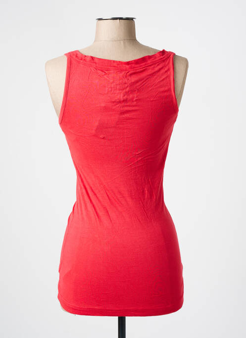 Débardeur col v sans manche rouge ONLY femme