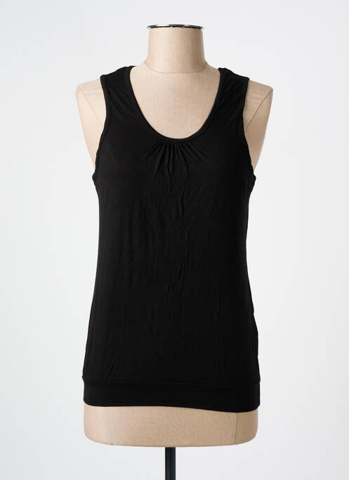 Débardeur stretch sans manche noir BLACK LABEL femme