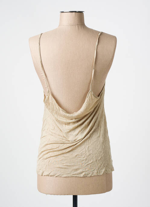 Top tissage jersey fines bretelles beige AMERICAN VINTAGE femme