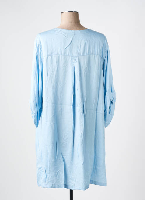 Robe courte manches 3/4 manches 3/4 bleu NO SECRET femme
