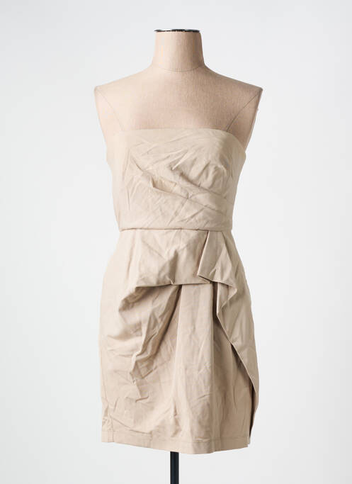 Robe courte sans manche sans manche beige BCBGMAXAZRIA femme