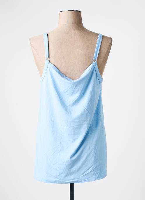 Top tissage jersey fines bretelles bleu NO SECRET femme