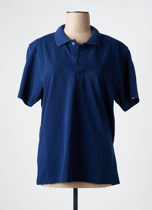 Polo stretch manches courtes bleu BP femme
