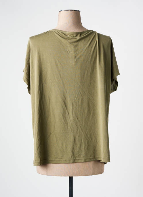 T-shirt coupe droite manches courtes vert VAN-DOS femme