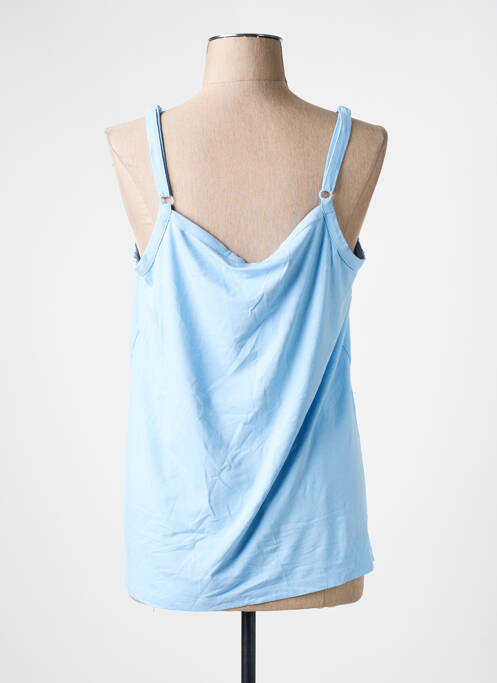 Top tissage jersey fines bretelles bleu NO SECRET femme
