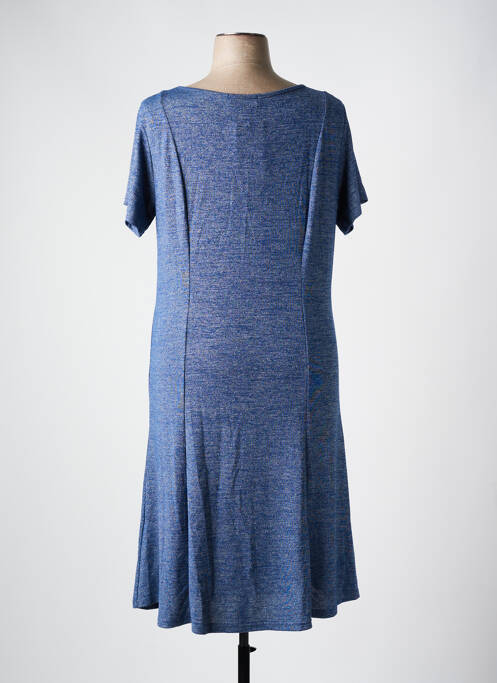 Robe mi-longue manches courtes manches courtes bleu NANA BELLE femme