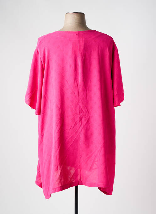 Tunique manches courtes tissage crêpe rose 2W PARIS femme