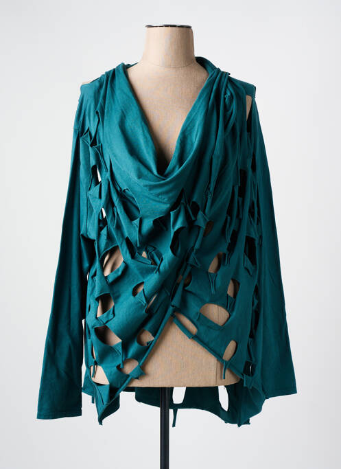 Gilet manches longues bleu PIMENT ROUGE pour femme