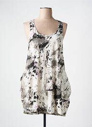 Tunique sans manche col rond noir DANITY femme