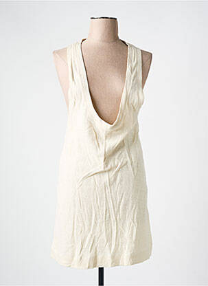 Robe courte sans manche sans manche beige AMERICAN VINTAGE femme