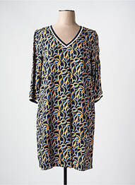 Robe mi-longue manches 3/4 manches 3/4 bleu SIGNE NATURE femme