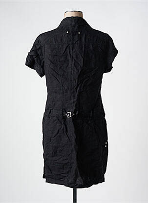 Robe mi-longue manches courtes manches courtes noir STREET ONE femme