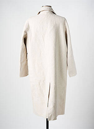Manteau long coupe droite sans capuche beige SEE U SOON femme