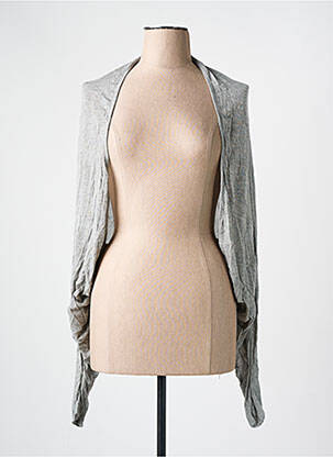 Gilet manches longues stretch gris RINASCIMENTO femme