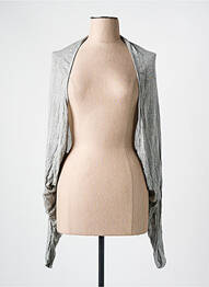 Gilet manches longues stretch gris RINASCIMENTO femme
