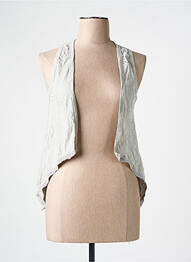 Gilet sans manche maille fine gris STREET ONE femme