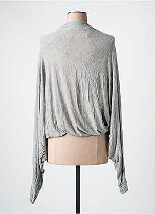 Gilet manches longues stretch gris RINASCIMENTO femme