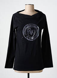 T-shirt manches longues manches longues noir BLACK WELLIS femme