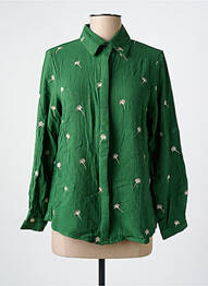Chemisier imprimé fantaisie manches longues vert BY ONE femme