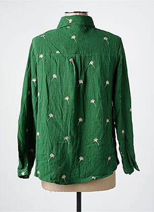 Chemisier imprimé fantaisie manches longues vert BY ONE femme