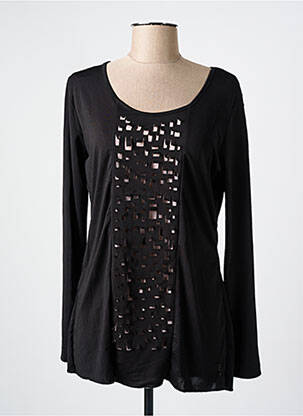 Top stretch manches longues noir AKELA KEY femme