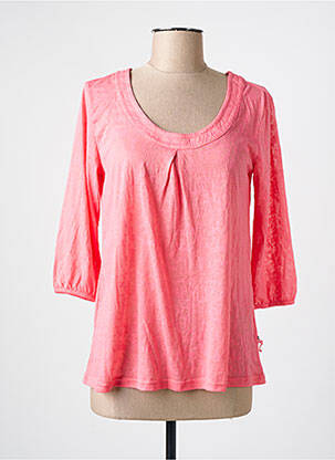 T-shirt coupe droite manches 3/4 rose LOLA ESPELETA femme