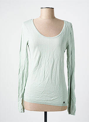 Pull coupe cintrée manches longues vert LPB femme