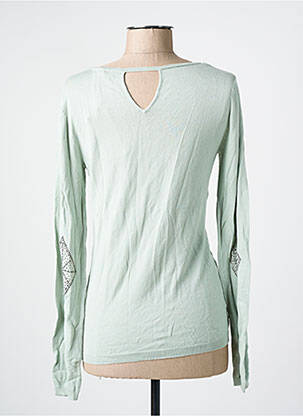 Pull coupe cintrée manches longues vert LPB femme