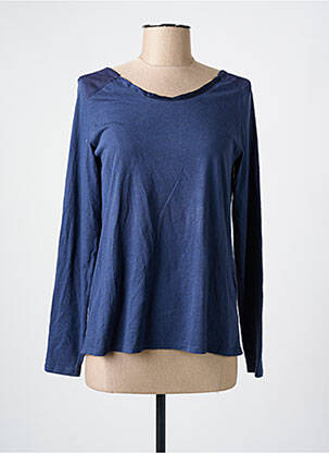 T-shirt coupe droite manches longues bleu YERSE femme