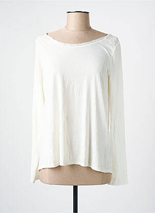 T-shirt coupe droite manches longues blanc YERSE femme