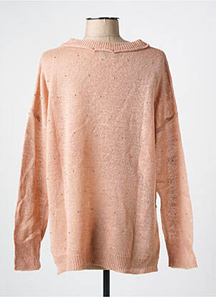 Pull coupe droite manches longues rose AKELA KEY femme