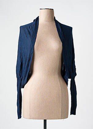 Gilet manches longues bleu LILI LOVELY pour femme